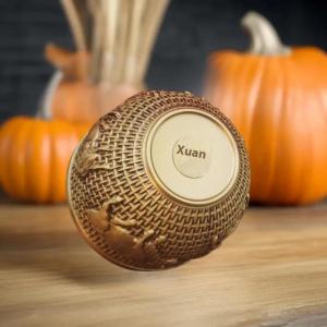 [Faster YG] ชามฟู่ทองเหลืองสำหรับตกแต่งโต๊ะนำโชคถ้วยดื่มทองเหลืองแกะสลักด้วยมือของขวัญชิ้นโลหะ