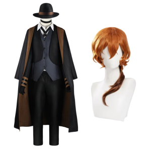Nakahara Chuuya Cosplay Costume Include Hat Uniform Trench Coat Pants Outfits2026
