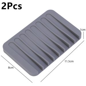 จานที่จัดเก็บอเนกประสงค์ถาดสำหรับผึ่งแห้งฟองน้ำพกพาจานล้างสบู่ซิลิโคนติดปากหม้อใช้เทซุปไม่ลื่น