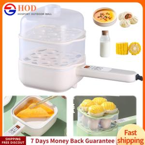 【Outdoor】 Anti-scald Egg Boiler Holds Up To 12 Eggs Egg Steamer Double Layer Multifunctional Egg Poacher for Soft Boiled Eggs