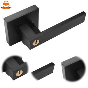 Aluminum Alloy Handle Lock Reversible Right Left Sided Doors Heavy-Duty Three Bar Lock for Room Office Bedroom Home Privacy