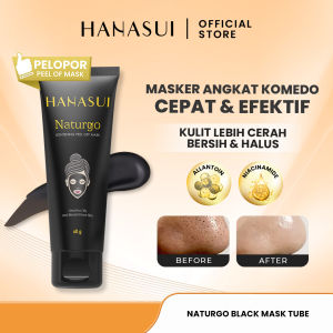 Hanasui Naturgo Black Peel Off Mask Tube - Masker Hitam Angkat Komedo & Sel Kulit Mati Bersih Halus & Mencerahkan