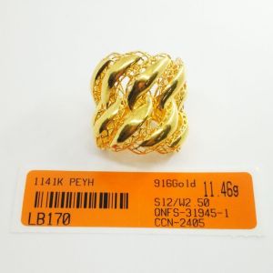 Cincin Adira Licin (XL&XXL) 1C Emas 916 Yon Hing