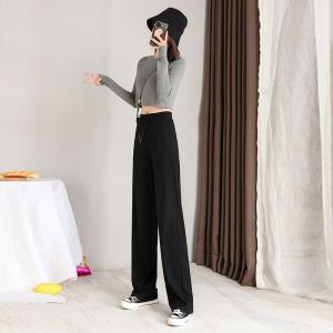 【3 Days Delivery】Casual Straight Pants Womens Solid Color Loose Joker Pants