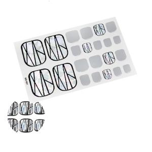 Toenail Strips Full Nails Wraps Toe Nail Polish Stickers Self-Adhesive Toenails Decals for Women Girls DIY Nail Decor