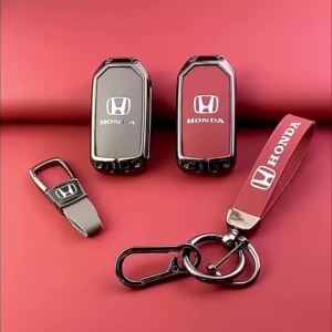 Honda Key Cover Case Alloy Car Remote Key Protector Holder For Honda Civic City Jazz Brio BRV accessories Accor