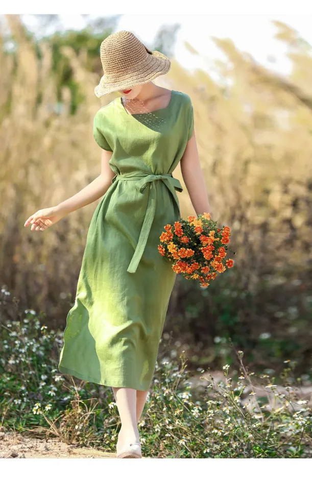 fit dresses filipinana plus size for woman fitted casual style vintage  fairy midi dainty sage green