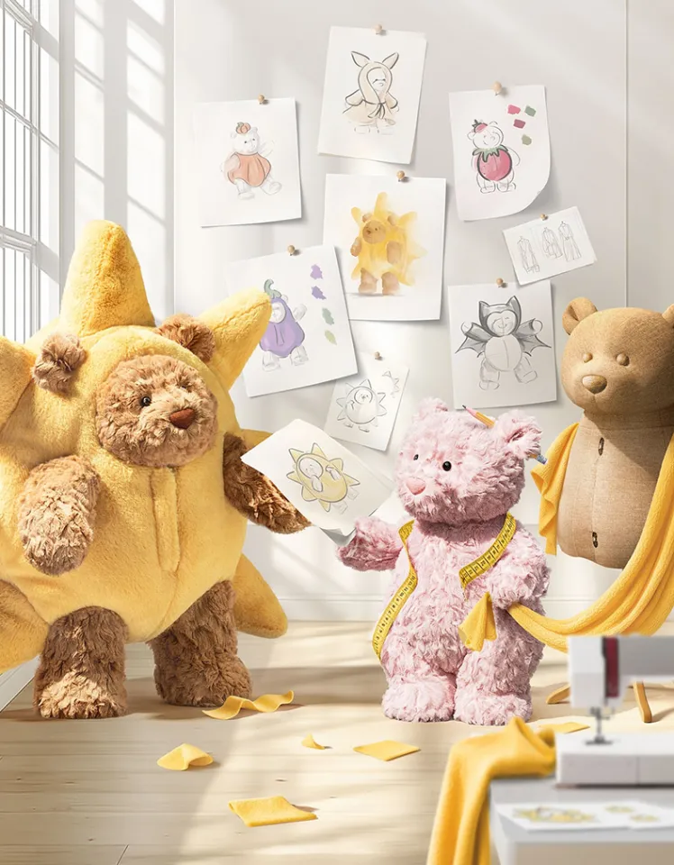 Jellycat Leola Bear Shanghai Limited Plush with Strawberry Cake