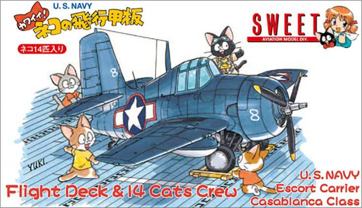 Sweet Aviation Model Div. 1/144 Flight Deck & 14 Cats Crew U.S.Navy Escort  Carrier Casablanca Class Toys for boys | Lazada