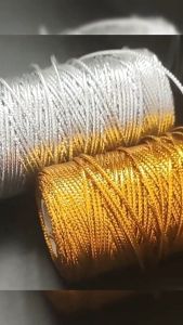 Nurm 100M/Roll Gift Box Decor Tag Line Tying Rope Packaging Thread Metallic Cord Christmas Strap Ribbon