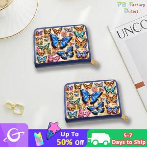 【New Arrival】 Vibrant Diamond Art Wallet with Card Holder and Coin Purse Durable Storage for Womens Gift Office Desk and Creative Use