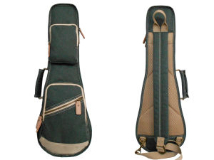 Professional Ukulele Gig Bag Thickened Shockproof Protection Durable Canvas with Adjustable Backpack Straps and Breathable Double-Layer Storage for 23-inch Ukulele.