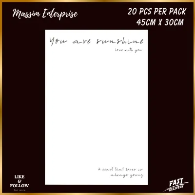 INS Simple Elegant Wording Wrapping Paper Black Wording Gold Wording Packaging Waterproof INS 简约网红英文纸