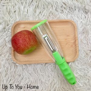 SG Seller Convenient Fruit Skin Peeler Peel Aesthetic Minimalistic Neutral Green Household Kitchenware Container