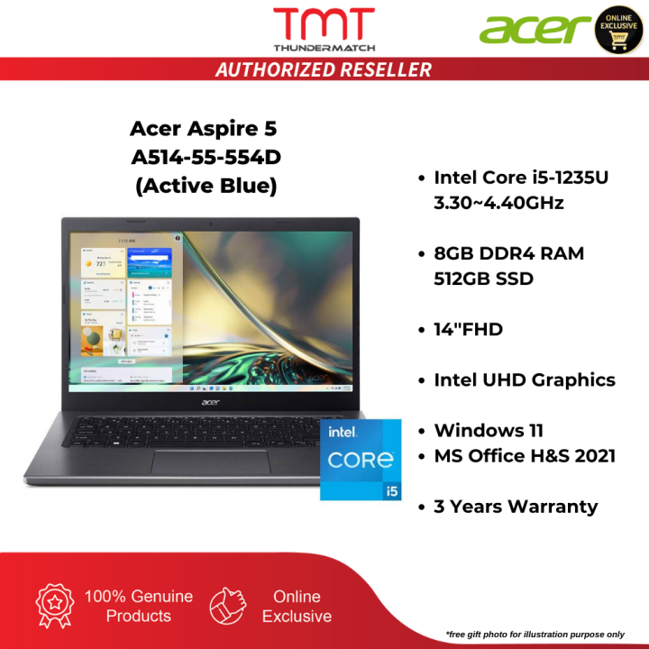Acer Aspire 5 A514-55-554D Laptop (Active Blue) | i5-1235U | 8GB RAM ...