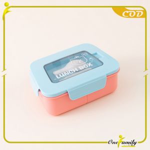 ONE-C1380 Lunch Box Anak 3 Sekat Anti Tumpah Tempat Makan Kotak Bekal Bento Anak Sekolah Kotak Makan