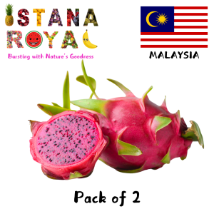HEALTHY TROPICAL RED DRAGONFRUIT IMPORTED FROM MALAYSIA - PACK OF 2 - ISTANA ROYAL FRUITS
