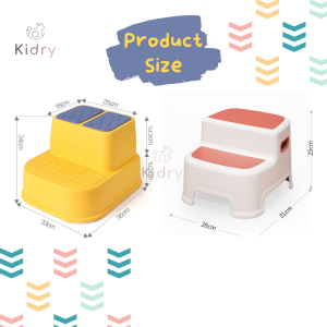 Children Two Step Stool Dual Height Potty Training Dining Toilet Chair Kids Toddler Gift | Bangku Kanak