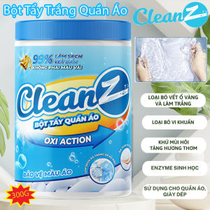 Bột Tẩy Trắng Quần Áo CLEANZ ENZYME Sinh Học 300g Đánh Bay Vết Bẩn Khử Vết Ố Vàng Tẩy Quần Áo Trắng Và Màu