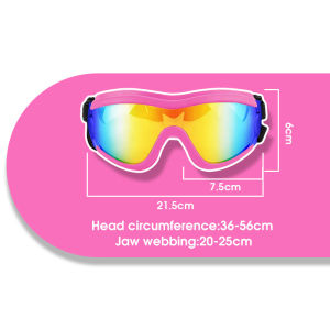 HamshMoc Dog Sunglasses Adjustable Strap Dust Proof Vent Holes Comfort Fit for Medium Large Dogs