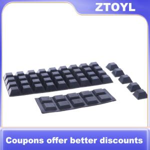 【ZTOYL】 40 chiếc đế cao su hình vuông tự dính miếng đệm chống va chạm cho cửa chốt chặn miếng lót đồ nội thất
