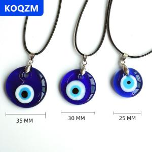 [COD] KOQZM Retro Đồ Trang Sức Vòng Hình Dạng Ma Quỷ Của Mắt Vòng Cổ May Mắn Màu Xanh Mắt Thủy Tinh Mặt Dây Chuyền Vòng Cổ Phụ Kiện Đơn Giản Sáp Chủ Đề Vòng Cổ Quà Tặng Cho Cô Gái
