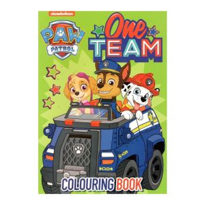 Paw Patrol One Team Colouring Book For Kids with Chase Rubble Sky & More
