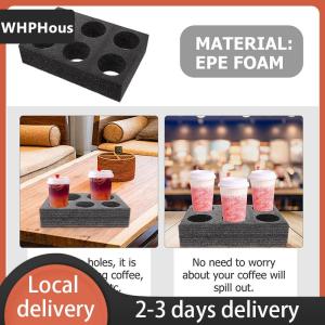 WHPHous Cup Carrier Holder Drink Tray Takeout Coffee Trays Disposable Beverage Delivery Holders Out Take Packing Go Carry Drinks