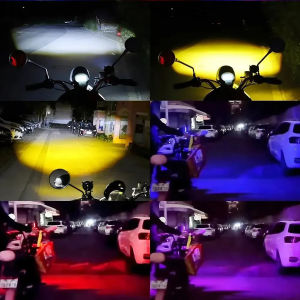 Acroder Lampu Tembak Laser 2 Mata Putih Kuning HI LO Super Terang Full Aluminium Owl Design