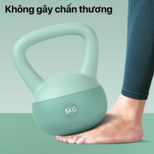 Tạ Bình Vôi KettlebellTạ Quai Xách 4kg6kg8kg Da Mềm PVC Lõi Cát Sắt Tập Mông ĐùiGym Đại Nam Sport