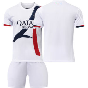 2425เสื้อทีมเยือนปารีส7 Mbappe 19 Li Gangren 10 Dembele 9ชุดฟุตบอลเด็ก Ramos