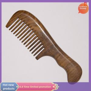 Graceful Natural Sandalwood Hair Combs Anti-Static Wooden Comb Massager Long Wide Tooth Detangle Sandalwood Comb Hair Care Household Gift