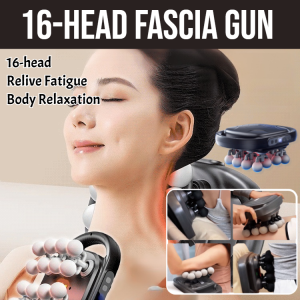 16-Head Fascia Gun For Powerful And Wide-Range Full-Body Massage 16 Head Professional Massager High Vibration Body Muscle Relaxation Relive Fatigue