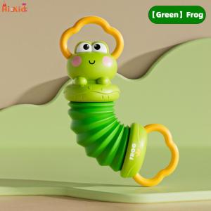 [SG Seller]Cartoon Frog Unicorn Baby Pull Accordion Toy Lightweight Rattle Teether Infant Tactile Stimulation Training