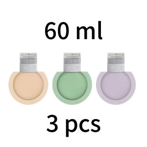 KIYO Botol Sabun Shampoo Lotion Travelling Ukuran 60ml 90ml Bahan Silikon Warna Pastel Estetik / Set Botol Portable BPA Free Travel Size