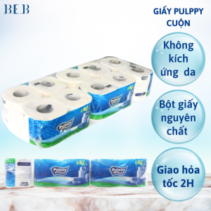 Khăn Giấy Vệ Sinh Pulppy 10 Cuộn Khăn Giấy Đa Năng Cao Cấp 2 Lớp