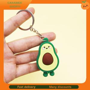 ❣️❣️❣️ Fashion Simulation Fruit Avocado Smile Keychain 3D Resin Key Chains Jewelry Gift
