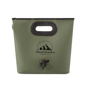 CYI47 Large Capacity Outdoor Water Storage Bag Soft Material 8L Collapsible Water Container Durable With Faucet Folding Water Bag Camping