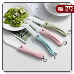 Pisau Dapur Lipat Pisau Travel Keramik Potong Memotong Buah Sayur Portable Folding Ceramic Knife