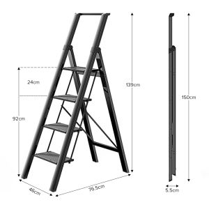 (JIJI.SG) GALAXY Step Ladder - 3/4/5 Steps / Slim Aluminium Ladder / Foldable / Space Savings