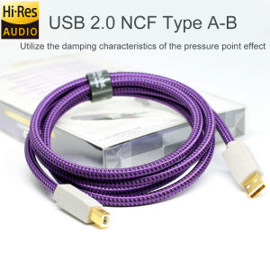 GT2 NCF USB-B Type A-B  USB A To B Cable Solid 10% Silver-Plated HiFi Audio USB2.0 Digital Cable for Decoder Sound Card DAC