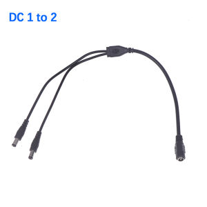 Canhtq 1Pc CCTV Security Camera 1 DC Female To 2 3 4 5 6 8 Male Plug Power Cord Adapter Connector Supply Splitter Cable For LED Strip