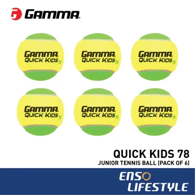 GAMMA Tennis Ball Quick Kids 78 Junior Balls (6 Balls/Pack)