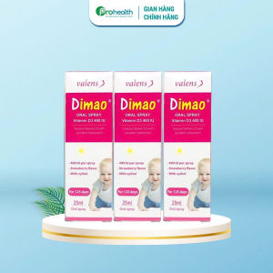 Combo 2 Hộp Dimao Vitamin D3 Dạng Xịt Giúp Hỗ Trợ Phòng Ngừa Thiếu Vitamin D Hỗ Trợ Hấp Thu Canxi Và Tăng Chiều Cao 25ml