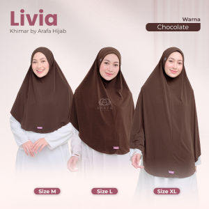 Arafa Hijab - Khimar Livia | Bergo Instan Jersey Premium Kerudung Syari Lebaran Jilbab Non Pet Terbaru 2026