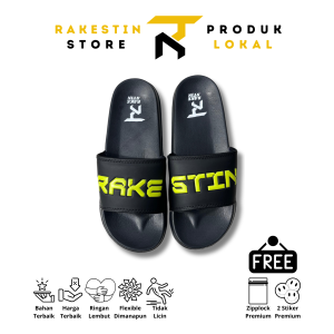 Rakestin - Sandal Slop Slide Pria Wanita Casual Kekinian Sandal Slip On Selop Original
