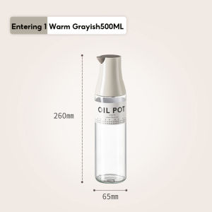 Yoice 500ML Glass Oil Container Bottle Automatic Opening Oil Pot Condiments Organizer Bottle Kitchen Oil Dispenser Bottle Glass Seasoning Oil Pot