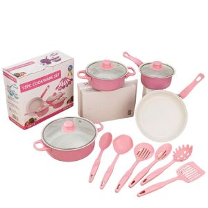 13pcs Non Stick Cookware Set Stainless Steel Pot Induction Cookware Set Kawali
