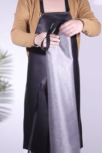 ( Clean Home )2pcs Kitchen Waterproof Apron PVC Water Proof Apron Greaseproof Leather Apron For Men