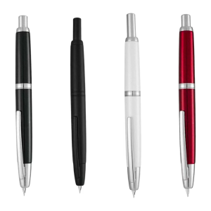 Press Fountain Pen 0.5mm OR 0.38mm Tip Retractable Metal Inks Pen for Student Women Men Writing Journaling Drawing